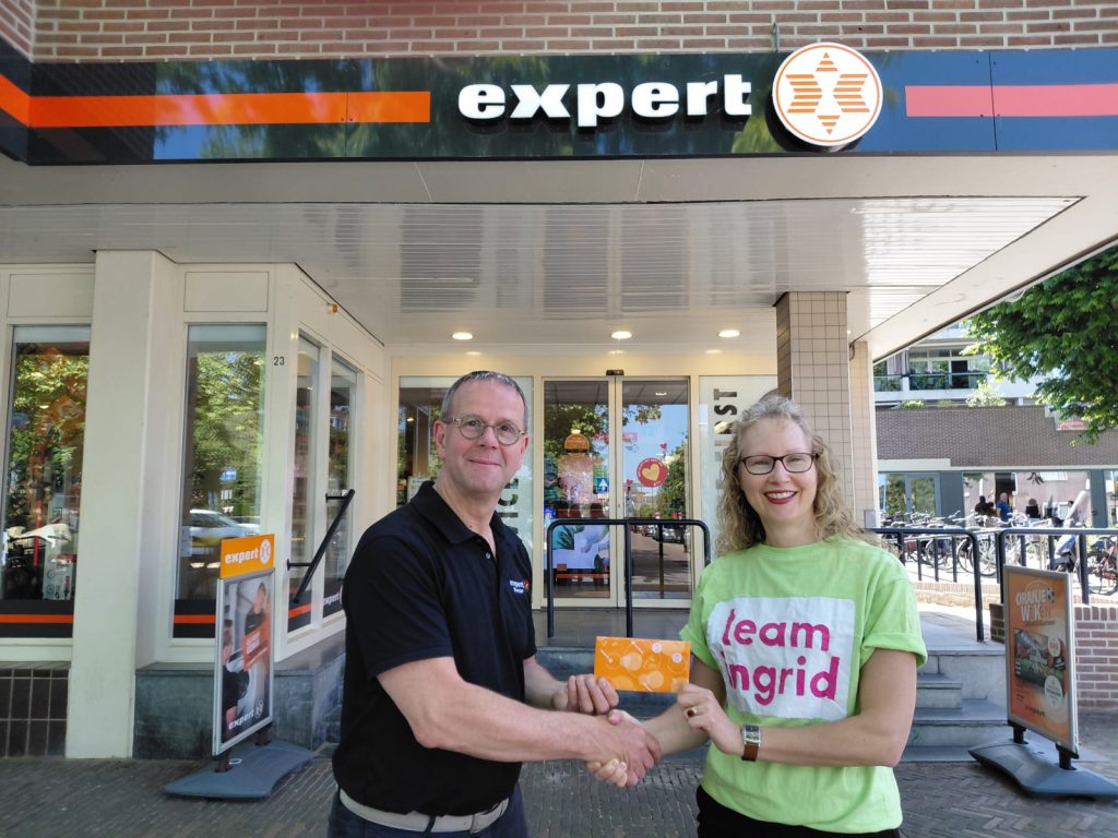 Sandy wint de Expert waardebon t.w.v. 500 euro