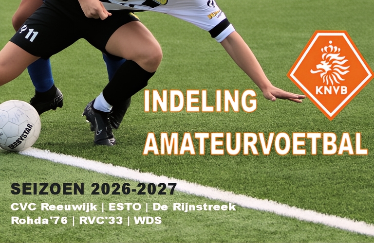 Indeling amateurvoetbal voor de clubs in de gemeente Bodegraven Reeuwijk